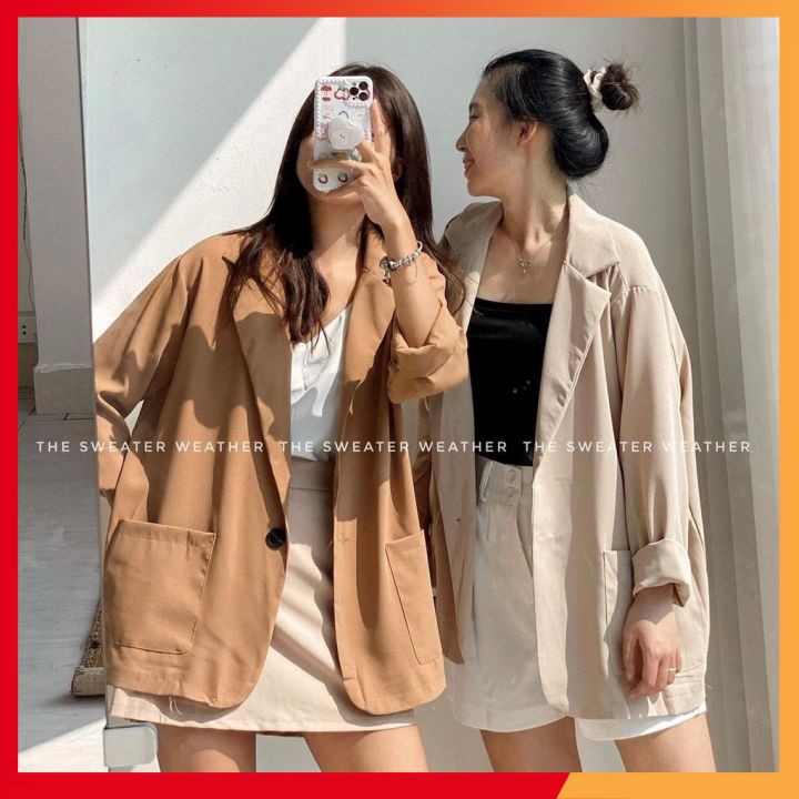 Áo Blazer form suông ❤️𝐒𝐈𝐄̂𝐔 𝐒𝐀𝐋𝐄 𝟓𝟎%🧡 Áo blazer tay lỡ phong cách Hàn quốc, chuẩn form, bao chất đẹp, hàng loại 1