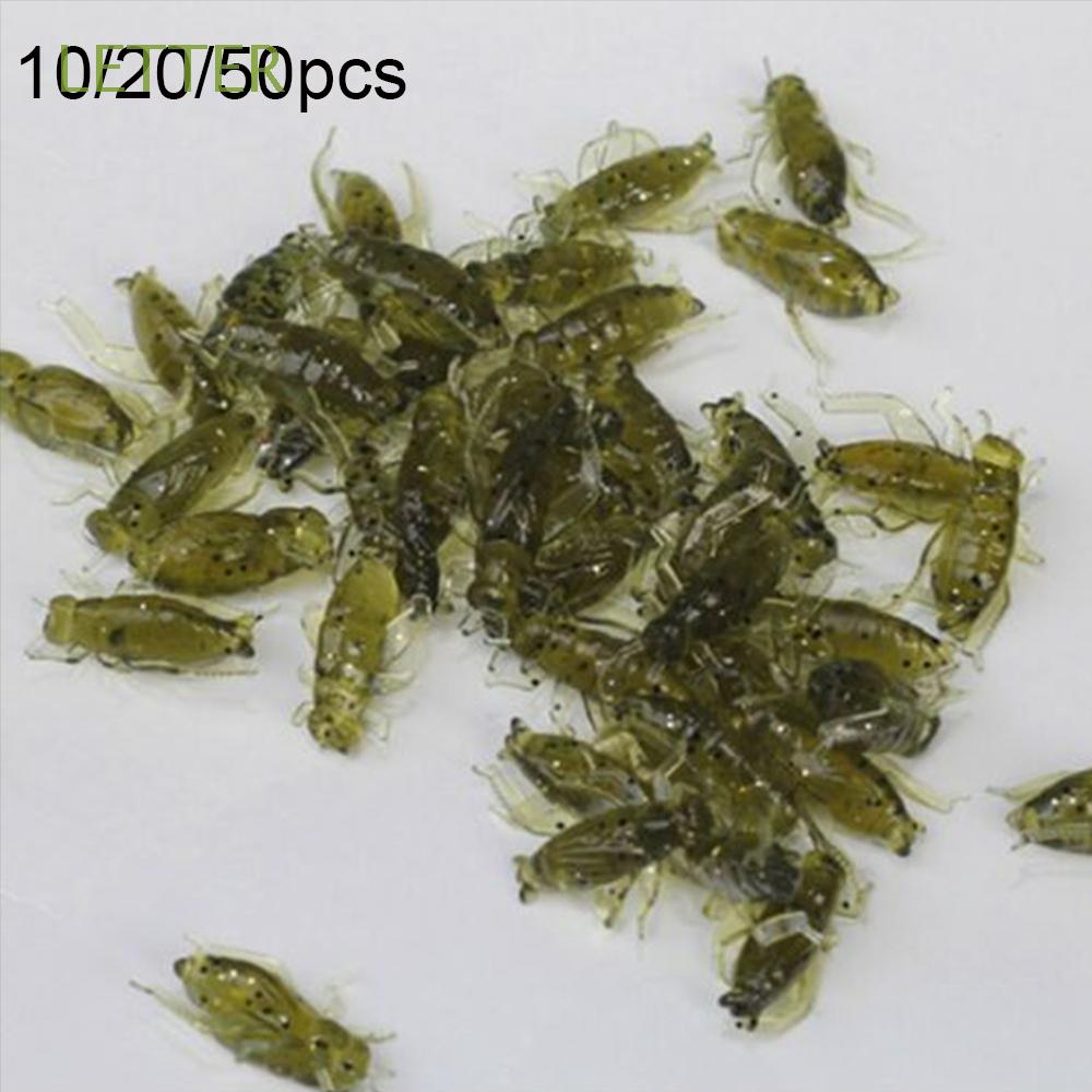 Set 10/20/50 mồi câu cá mềm kiểu dáng côn trùng