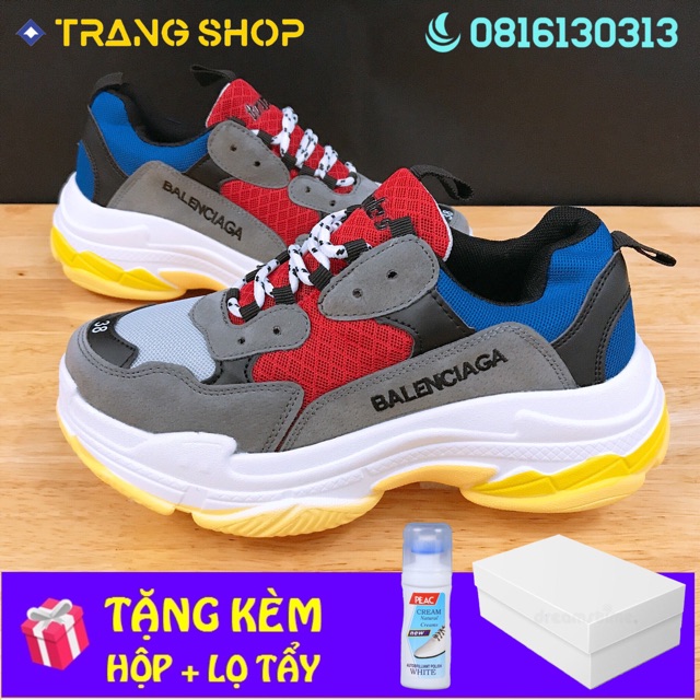 [FULL BOX+TẶNG LỌ TẨY TRẮNG] Giày thể thao sneaker Ulzzang Triple s size 36-43.      . | BigBuy360 - bigbuy360.vn