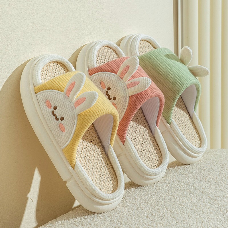 Dép bánh mỳ , dép lê nữ hình Thỏ Cà Rốt 3 màu đế nhẹ êm chân 104