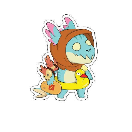 Bộ Sticker Dán Nhân Vật Hoạt Hình Game Dota 2