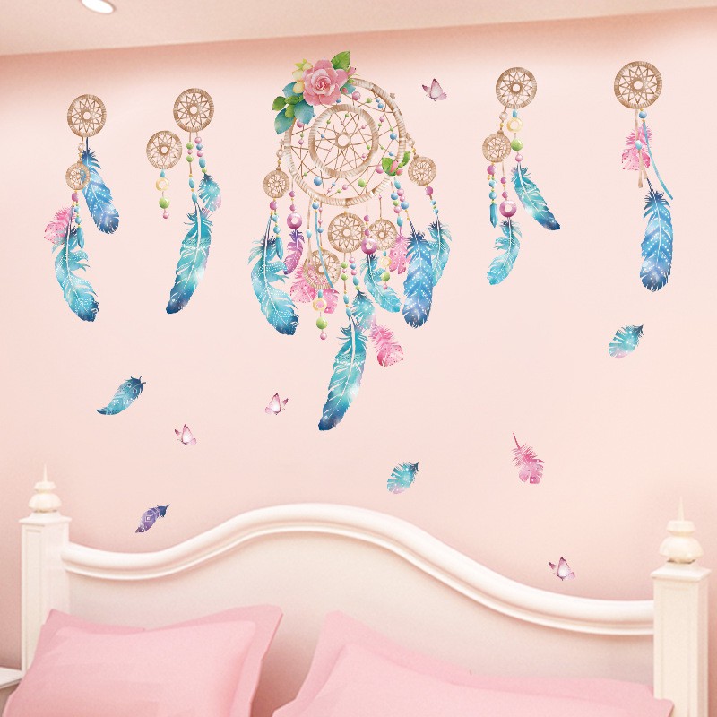 Tranh dán tường trang trí ký túc xá, decal dán tường trang trí decor phòng ngủ (Dream Catcher)