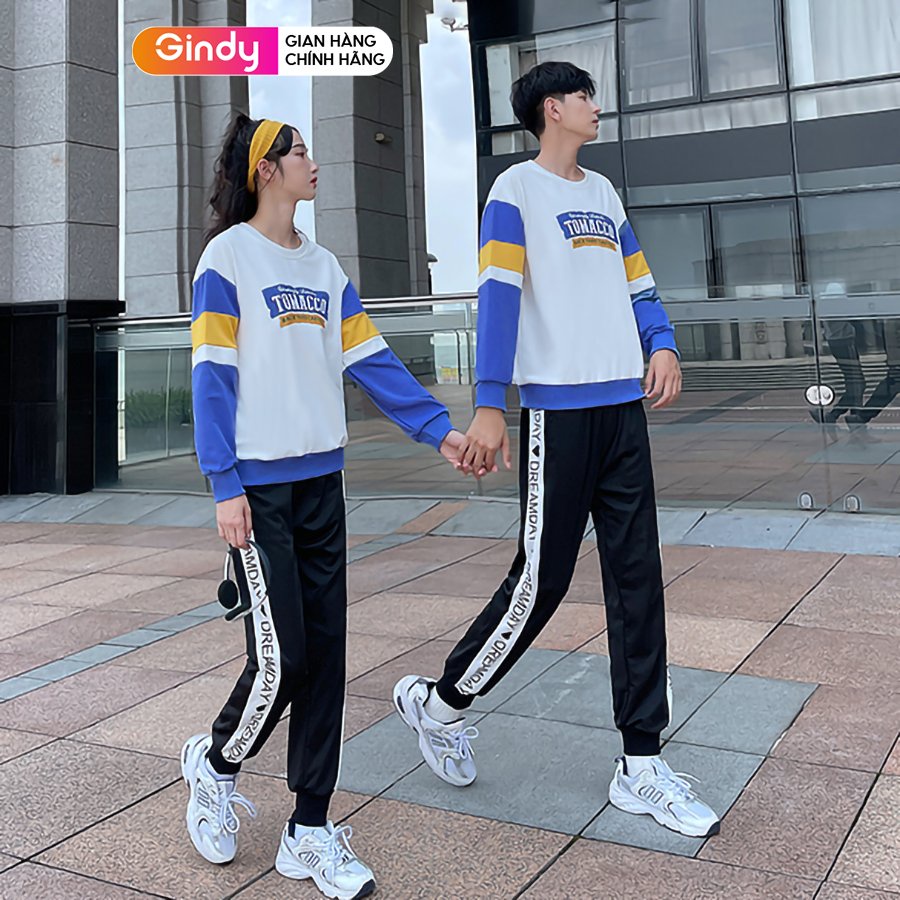 Áo hoodie cặp đôi áo sweater nỉ da cá  nam nữ GINDY basic dài tay forrm rộng thời trang thu đông A10106