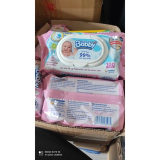 Khăn ướt Bobby NANO Bạc kháng khuẩn gói 100 tờ không hương