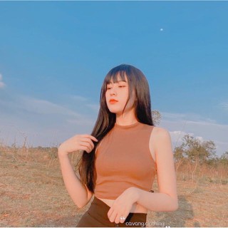 ÁO CROPTOP THUN GÂN CỔ LỌ