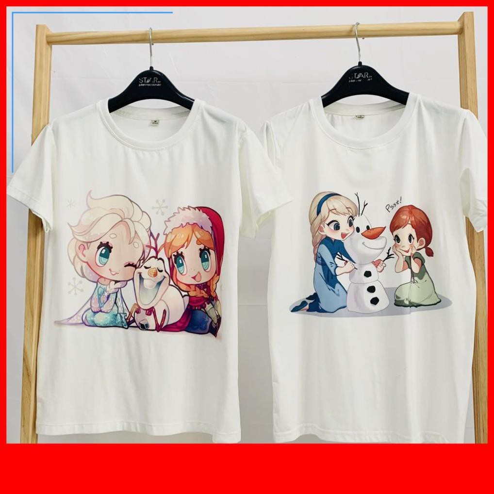 [Hàng Cao Cấp] Áo thun bé gái hình Elsa chibi đáng yêu