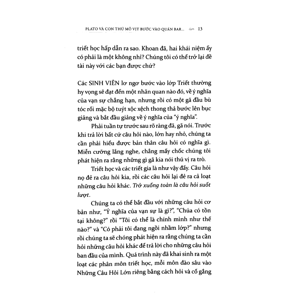 Sách - Plato Và Con Thú Mỏ Vịt Bước Vào Quán Bar…(Tái Bản 2018)