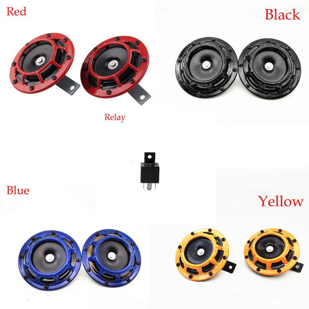 1 Cặp Còi Báo Động 110DB Âm Thanh Siêu Lớn Bằng Kim Loại Cho Xe Hơi