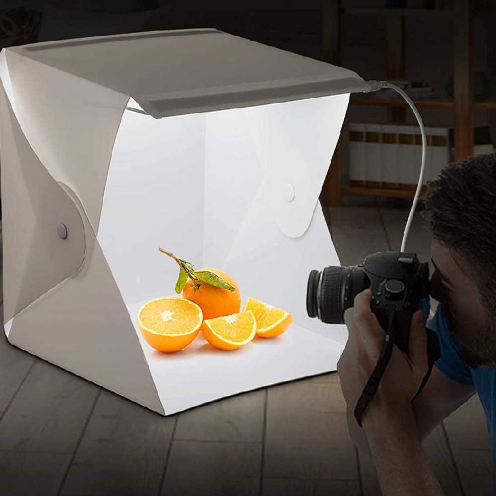 Hộp đèn studio ảnh size 22cm x 25cm ảnh chụp nhẹ nhàng ảnh studio set sản phẩm hộp đèn chụp mini