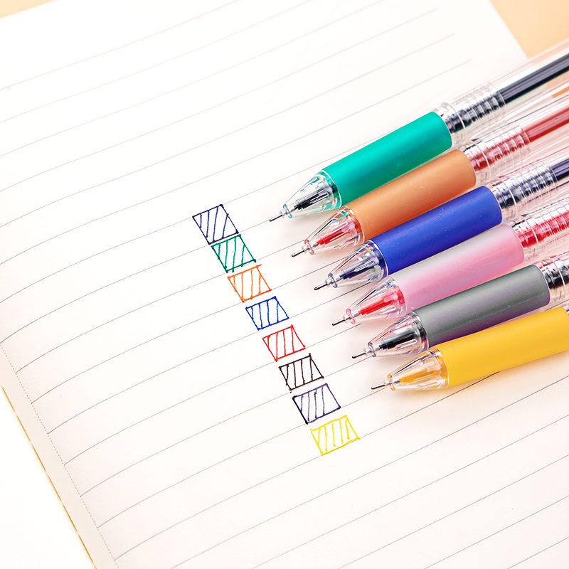 Set 6 bút mực gel nhiều màu ngòi 0.5mm A123