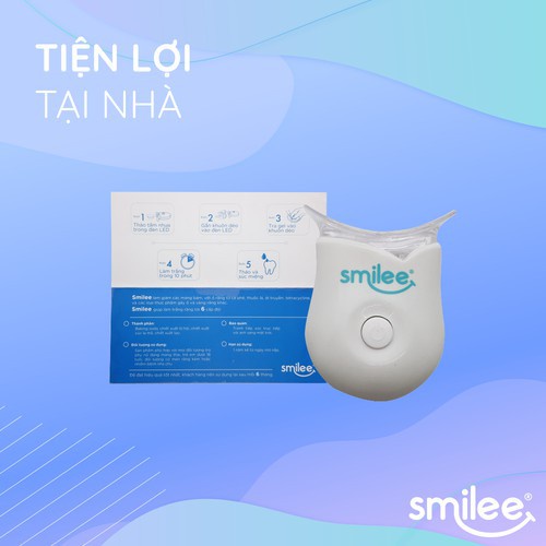 Máy LED máy tẩy trắng răng Smilee làm trắng răng tại nhà, an toàn cho cho sức