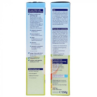 Bột ăn dặm HiPP 250g dinh dưỡng hoa quả sữa, bắp