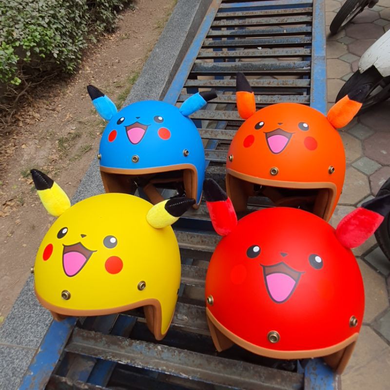 mũ bảo hiểm 3/4 pikachu các màu