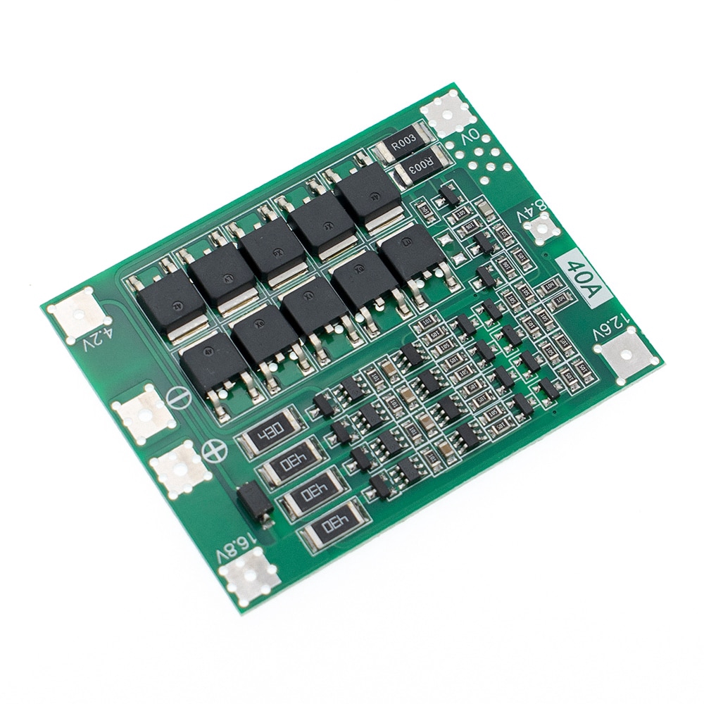 Bảng Mạch Sạc Pin lithium 4 Dây 4s 40a 18650 bms Với Mô Đun Cân Bằng Cho Động Cơ Khoan 14.8v 16.8v lipo