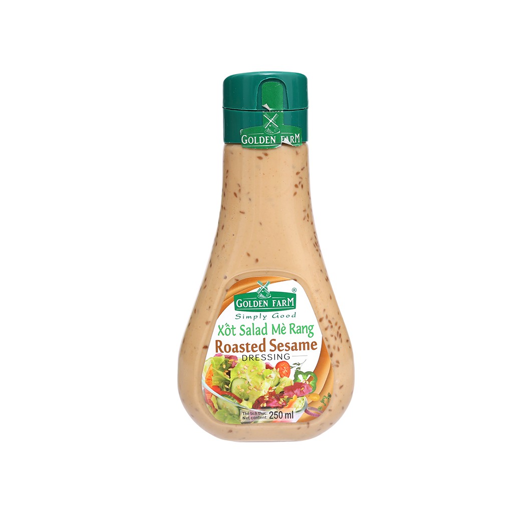 Xốt salad mè rang Golden Farm chai 250ml