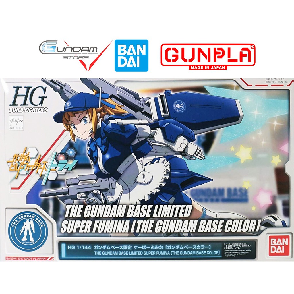 Mô Hình HG Super Fumina Gundam Base Color Bandai 1/144 HGBF Build Fighters Đồ Chơi Lắp Ráp Anime Nhật