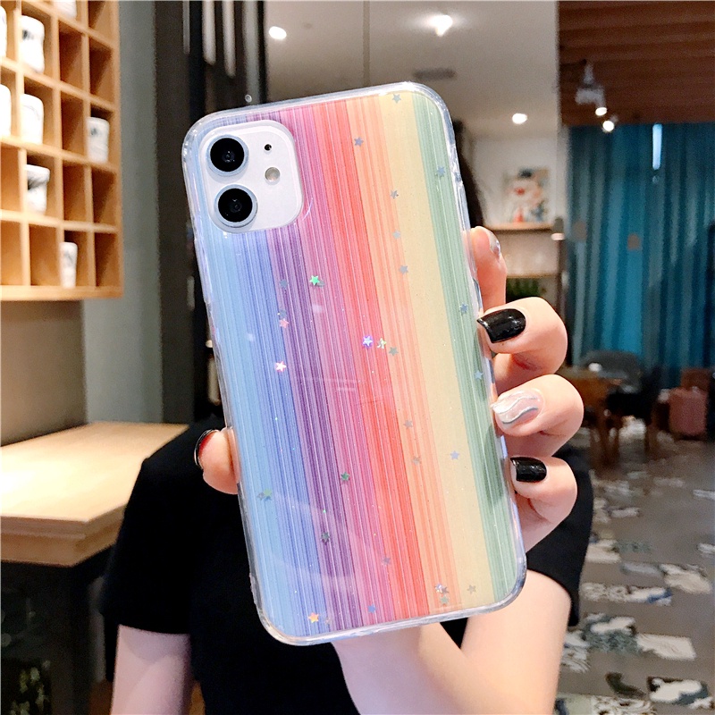 Rainbow Star Ốp lưng Huawei Nova7i Nova7se Cover Nova5T Nova3e 3i Nova4e Soft Cover P20 P30 P40 Pro Mate20 Mate30 PRO TPU Case