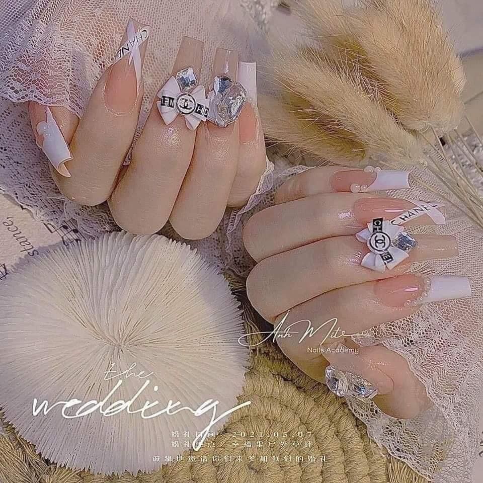 Nơ thương hiệu - Nơ bột neo gắn móng tay - bột mỹ nơ to