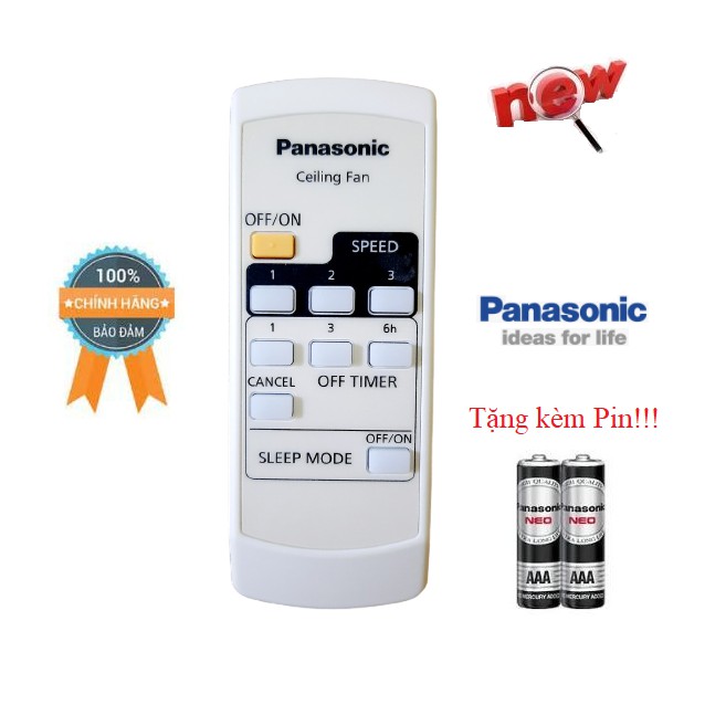 Điều khiển quạt trần Panasonic F56MPG/ F56MZG /F564- Hàng mới chính hãng 100% tặng kèm Pin