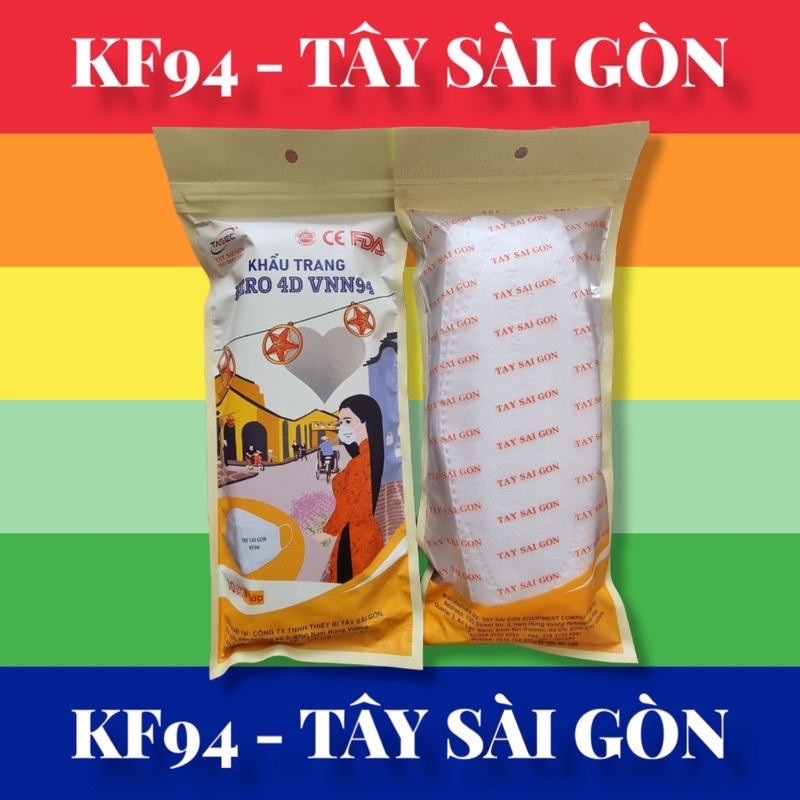 Khẩu Trang Y Tế KF94 Tây Sài Gòn  Cái Đủ Màu