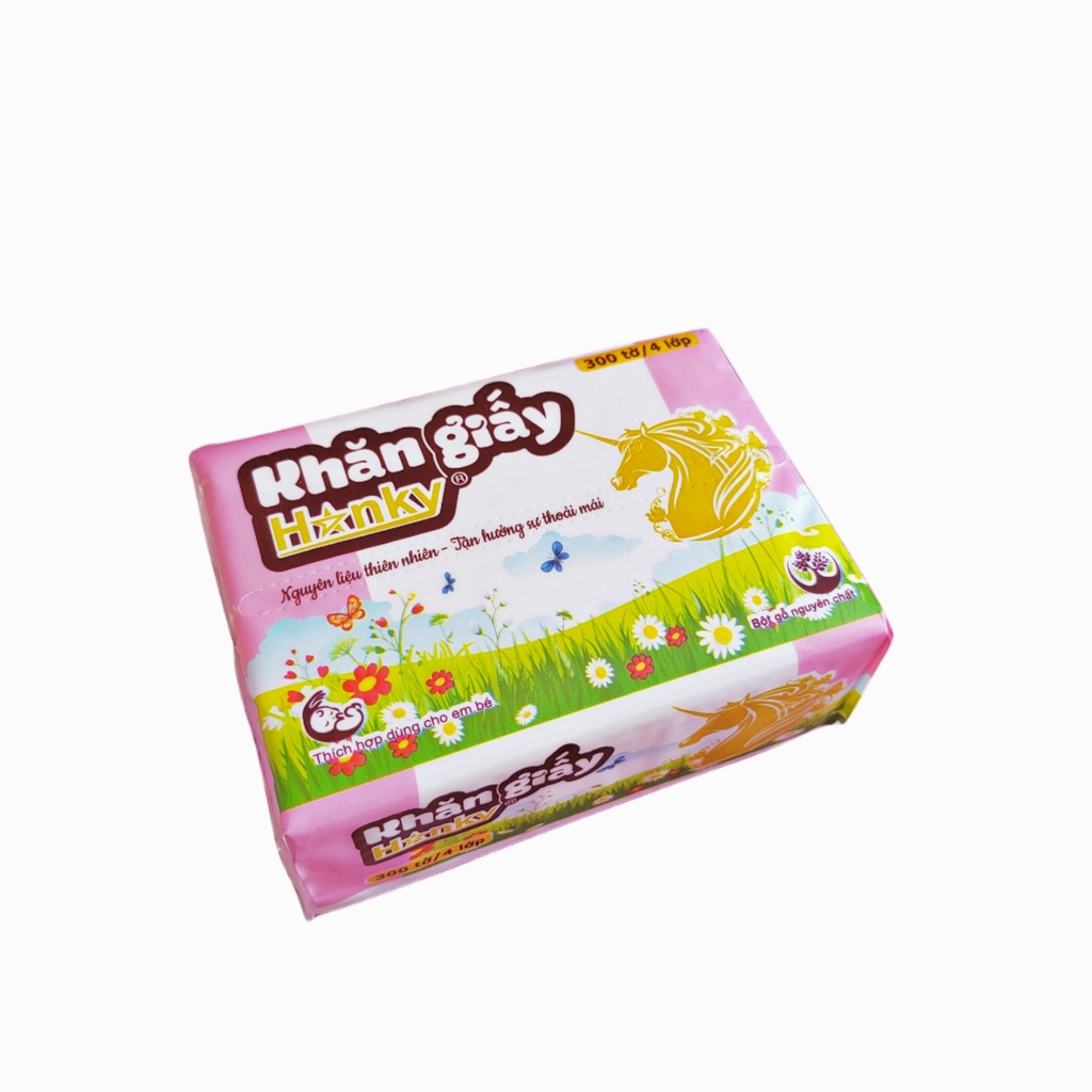 Giấy ăn rút HANKY con ngựa vàng chính hãng siêu tiện lợi,giấy lụa HANKY làm từ bột gỗ tự nhiên dai mềm mại ...