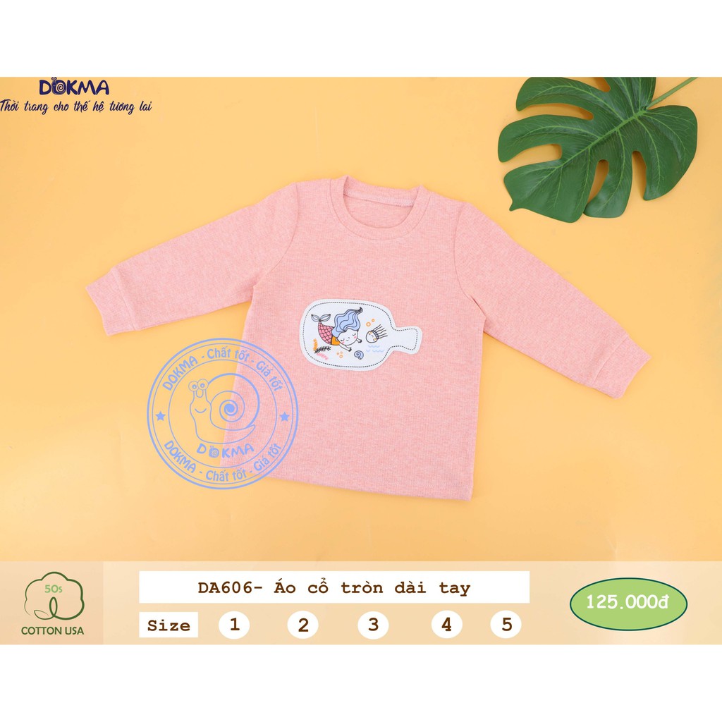 Dokma - Áo nỉ bông cổ tròn dài tay 1-5Y DA606