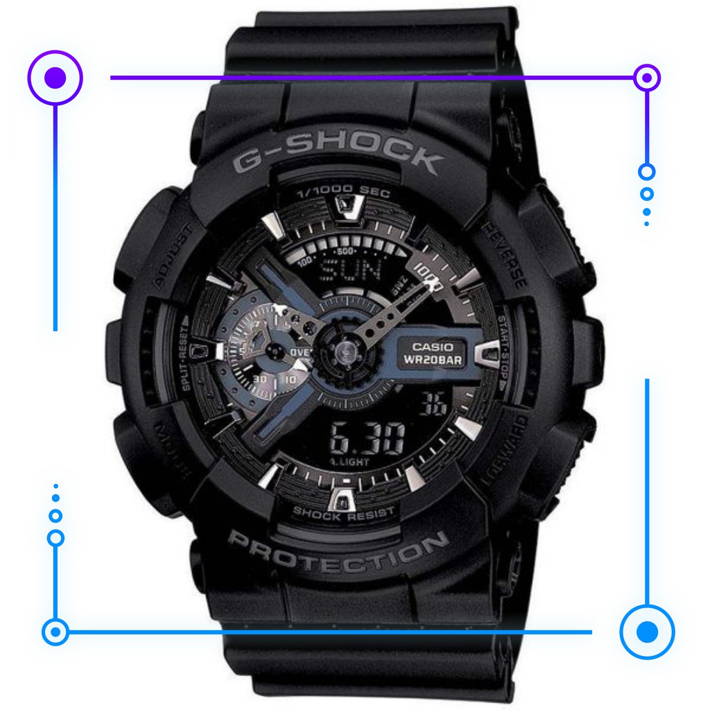 ĐỒNG HỒ THỂ THAO NAM G SHOCK GA 110 1B FULL ĐEN – CÁ TÍNH – MẠNH MẼ