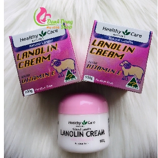 Kem dưỡng Healthy Care Lanolin Cream 100g Úc - màu hồng - date xa