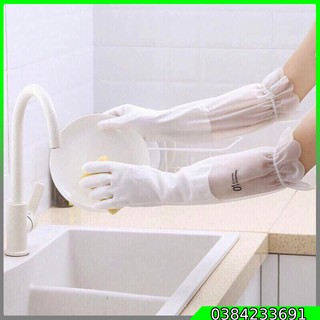 Găng tay rửa bát lót nỉ chất liệu dai chắc có chun chống tụt