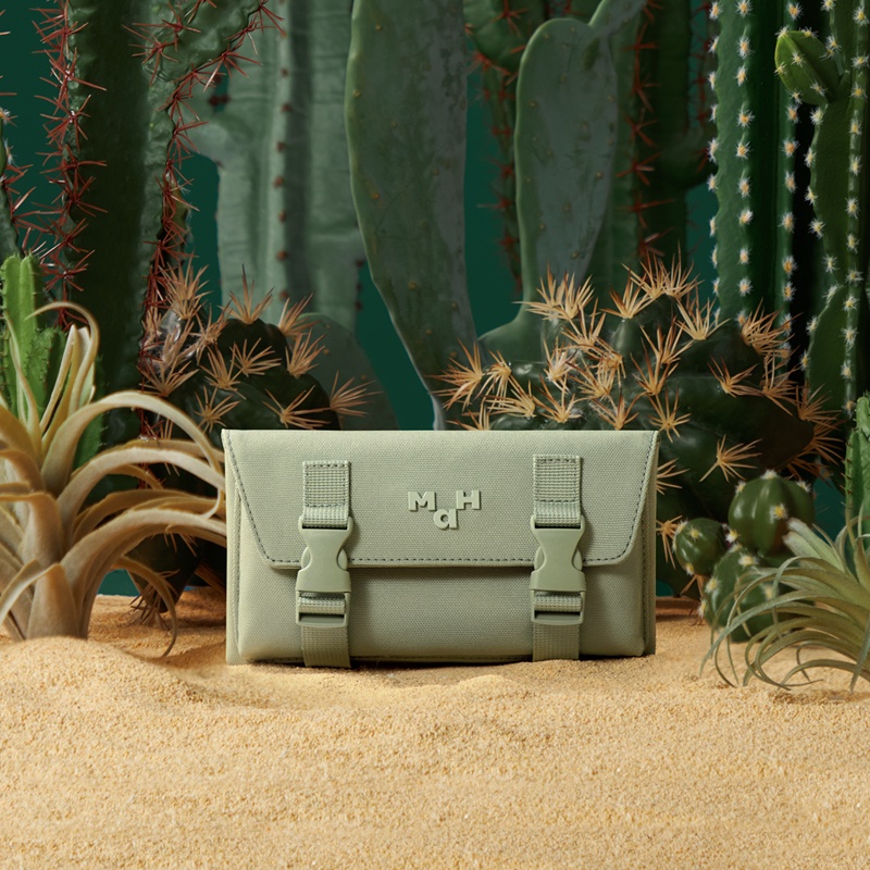 Túi bút chì MAH màu đơn giản cổ điển cỡ nhỏ thiết kế xách tay