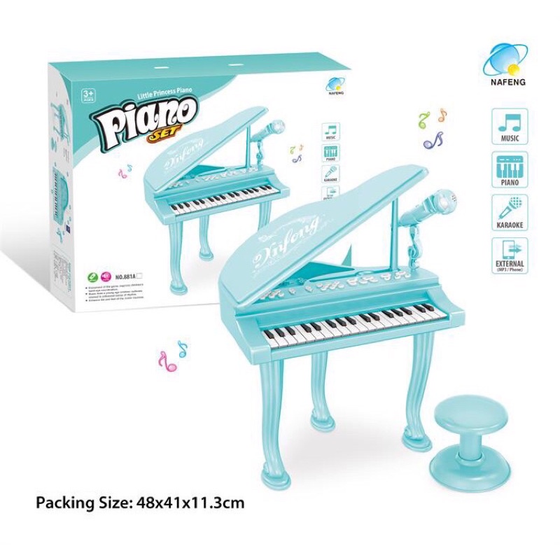 Đàn piano cho bé kết nối ipad, điện thoại kèm mic, ghế, thu âm