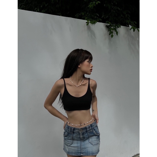 [028] Vòng cổ đá tone trắng xinh xắn - mango necklace