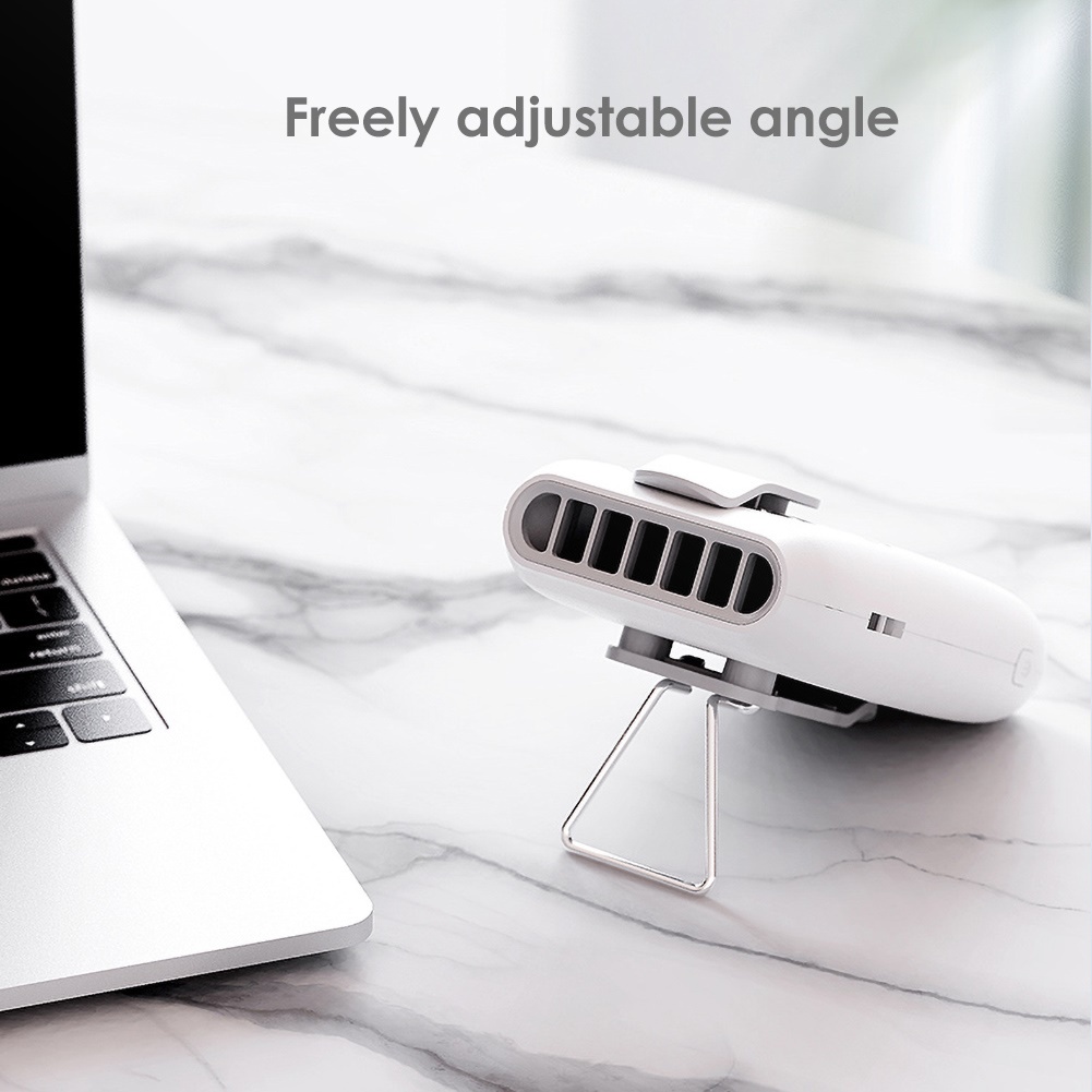 Quạt Usb Mini Đeo Cổ Có Thể Sạc Lại Tiện Dụng