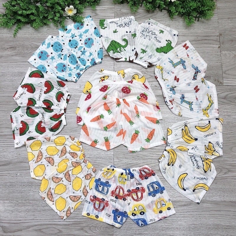 Quần chục BINBABY cho bé thoáng mát mùa hè, đủ size cho bé từ 1 - 12 tháng tuổi