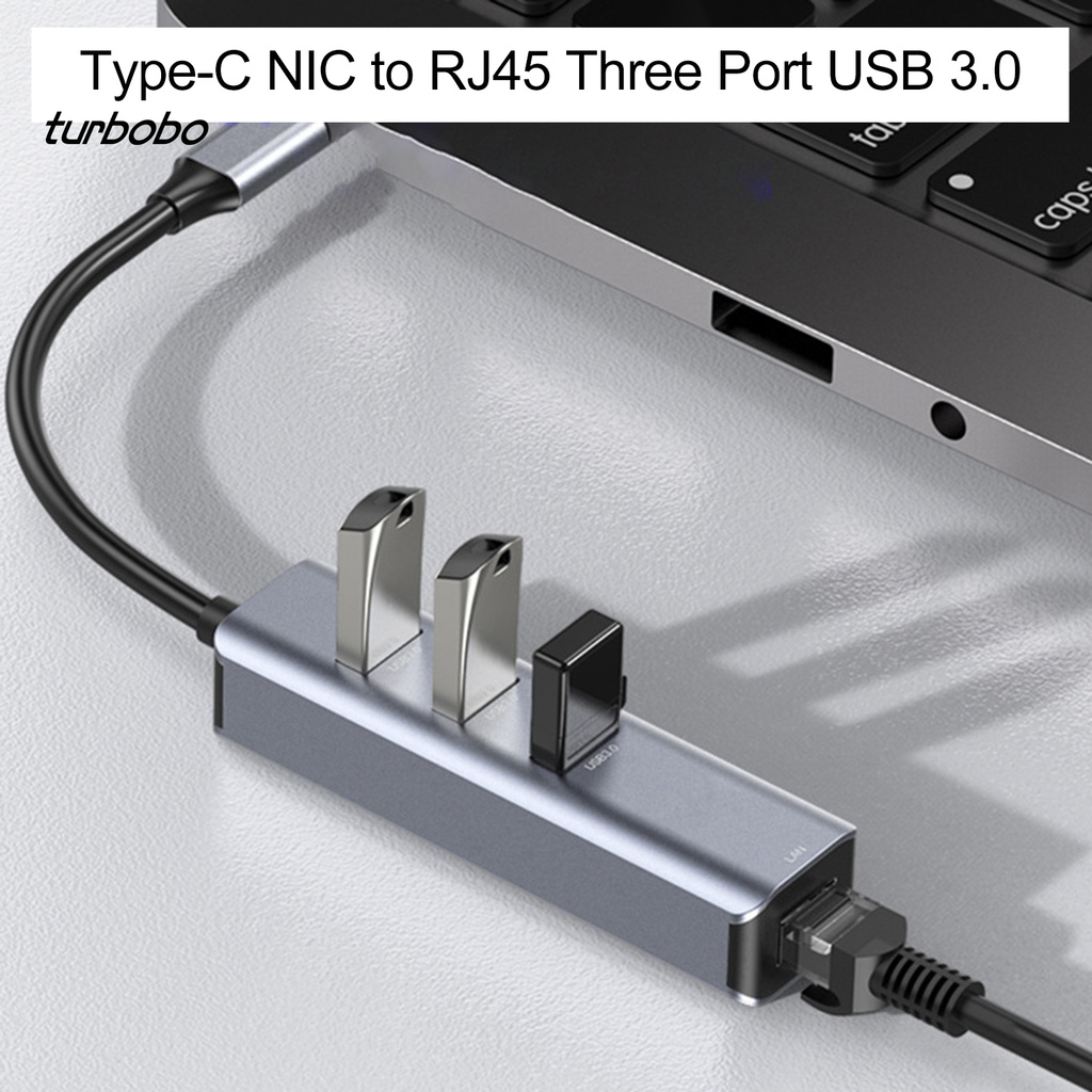 Bộ Chia 3 Cổng Usb 3.0 Type C Hub Sang Rj45 Gigabit Ethernet Cho Macbook