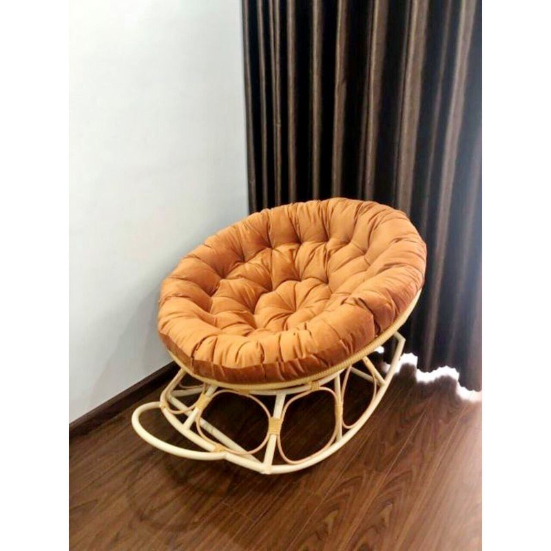 Ghế Papasan Bập Bênh Thư Giãn Đọc Sách - Phong Cách Châu Âu