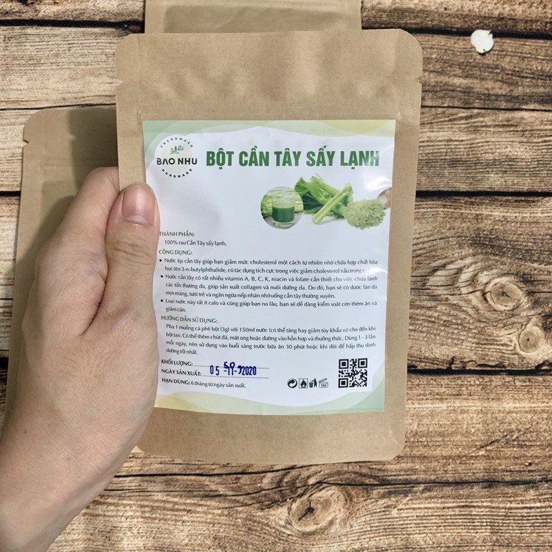 [LOẠI ĐẶC BIỆT SIÊU MỊN] 1Kg Bột Cần Tây Uống Liền Lọc Bã, Thơm Ngon