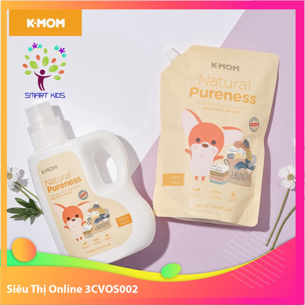 Nước xả vải sơ sinh hữu cơ K-Mom Hàn Quốc - Nước xả vải kmom [Free Ship]