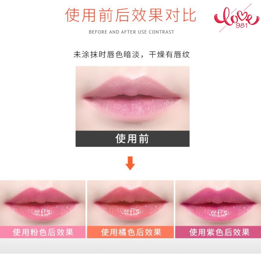 Son môi dưỡng ẩm ba màu chuyển đổi theo nhiệt độ lâu trôi chất lượng cao | BigBuy360 - bigbuy360.vn