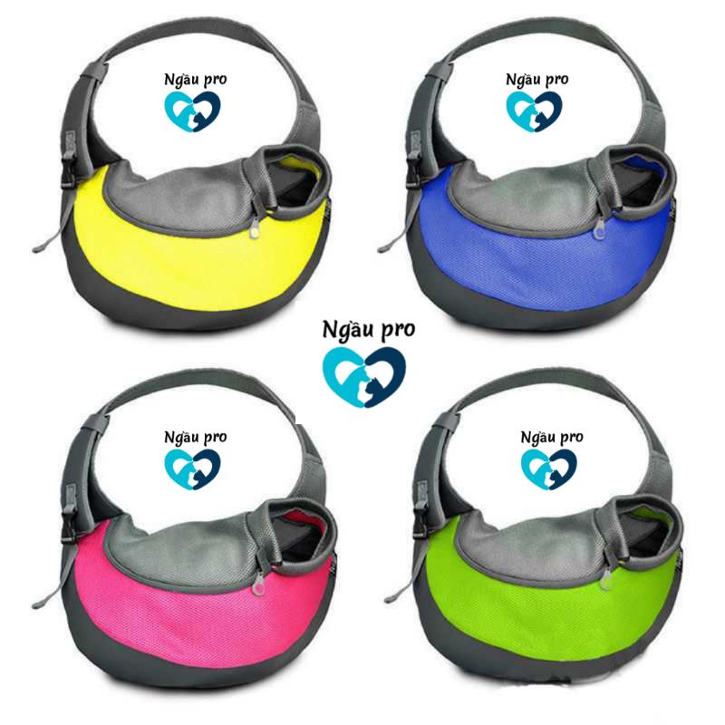 Túi vận chuyển cho chó mèo phong cách Ulzang, Túi đựng chó mèo kiểu đeo chéo vai cho thú cưng đi dạo NGAUPET