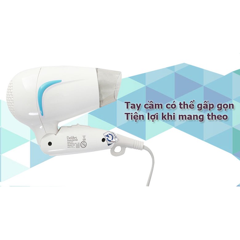 Máy sấy tóc Delites  MST02 1200W có sấy mát