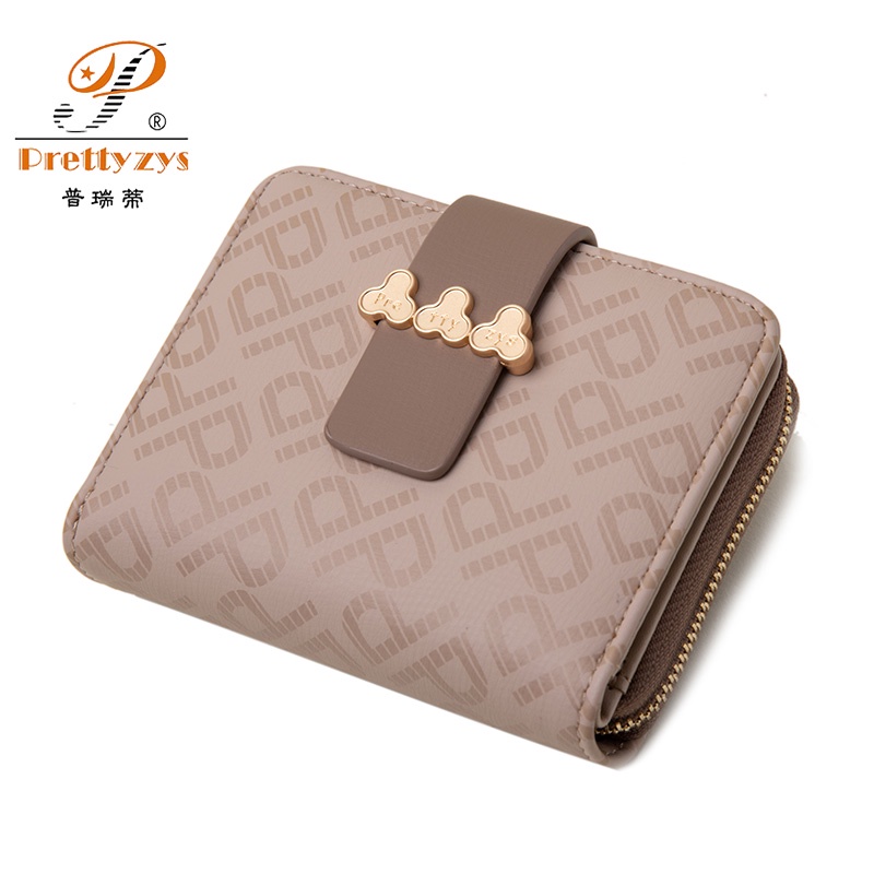 Ví Da PU Dáng Ngắn Phối Khóa Kéo Thời Trang Cho Nữ Giá Đỡ