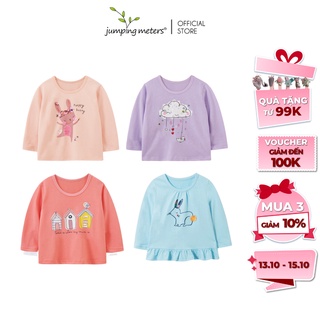 Áo thun dài tay thu đông bé gái cotton nhiều mẫu cao cấp Jumping Meters AN