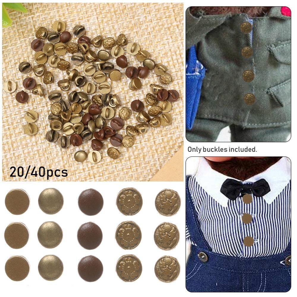 Set 1 / 20 / 40 Nút Mini 4mm In Họa Tiết Trang Trí Cho Búp Bê Barbie DIY