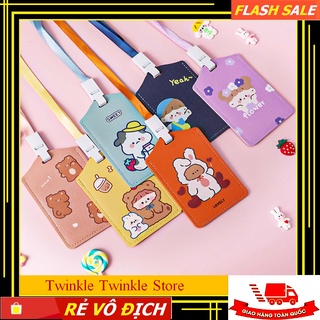 [FLASH SALE] Dây Đeo Thẻ Da Mềm In Hình Đáng Yêu Cho Học Sinh Sinh Viên Nhân Viên Văn Phòng