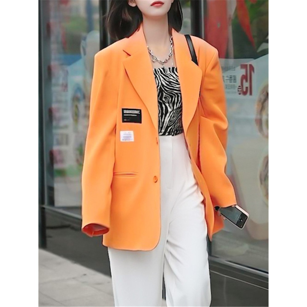 Ảnh thật 3 hình cuối-2W495.Áo blazer streetstyle xuân thu Unisex Hàn Quốc