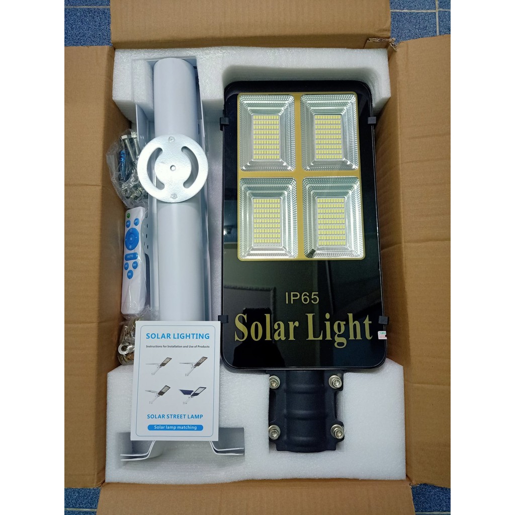 Đèn LED Năng Lượng Mặt Trời 200W - Loại đèn đường, tấm Pin rời IP65