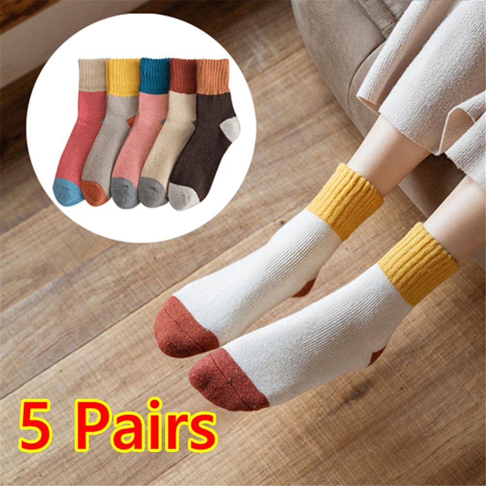 Set 5 Đôi Tất Mùa Đông Free Size Cho Nữ