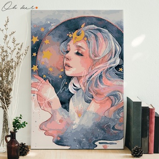 Tranh tô màu theo số | 40*50 | CÓ KHUNG | Mỹ nữ nàng thơ