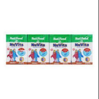 1 thùng sữa nước nuvita 110ml (có đường, dâu, socola) tặng kèm 12 oto